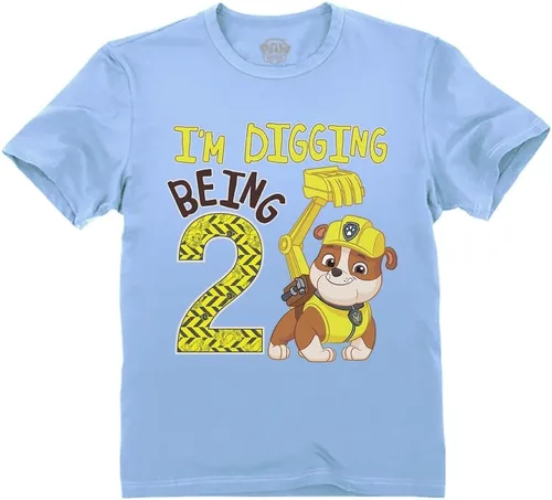 Vista 7 de Tstars Paw Patrol Rubble Digging Being 2 - Camiseta para niño de 2º Rubble Digging 2 / Azul marino jaspeado