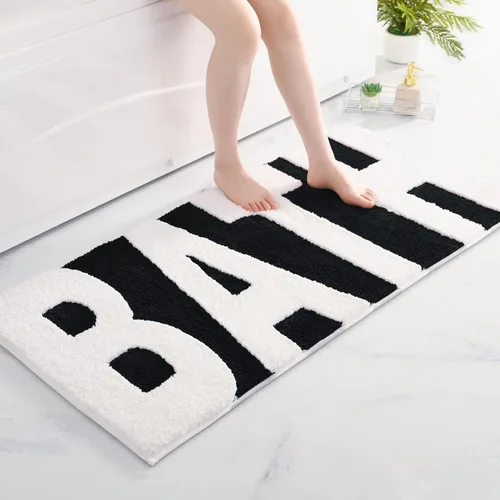 Vista 7 de Alfombras de Baño Beige Lindas Alfombras de Baño Antideslizantes Alfombra de Piso Colorida, Alfombra de Baño Gruesa Suave Peluda Decoración de Baño