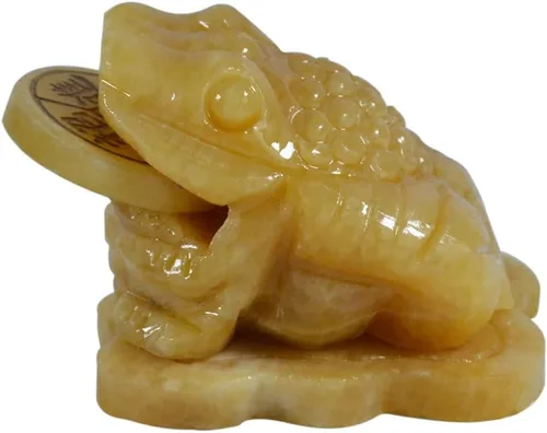 Vista 7 de Feng Shui Jade Dinero Rana de dinero de tres patas o estatua de sapo de dinero, decoración de tablero de instrumentos del automóvil que atraen Verde