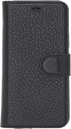 Vista 7 de HARDISTON Funda de piel auténtica hecha a mano compatible con iPhone 11 Pro de 5.8 pulgadas, funda magnética desmontable con tarjeteros - bordes