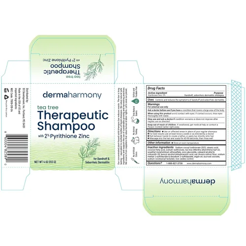 Vista 6 de Dermaharmony Barra de champú de zinc con piritiona al 2% - Árbol de té (4 onzas)