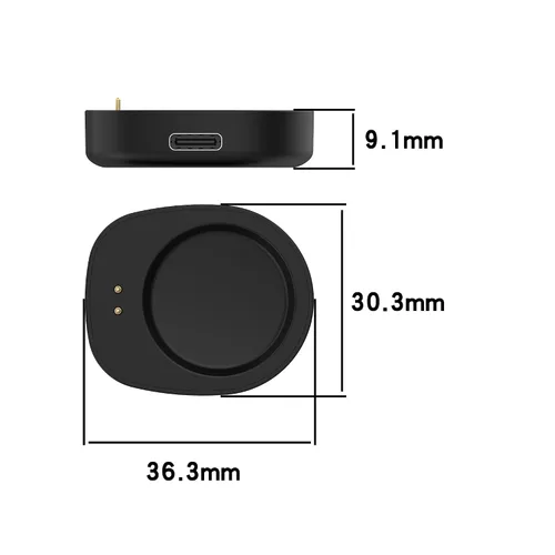 Vista 4 de BabyValley Compatible with Amazfit Active Max Charger, Type-C Female Adapter Charger Converter fit for Amazfit Active Max Strap Accessories (Black)