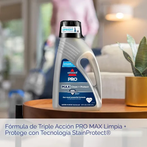 Vista 5 de Bissell TurboClean, Aspiradora Vertical de Alfombras, Pro Max Limpieza y Protección + Fórmula Oxy Eliminadora de Orina Incluida, 3952