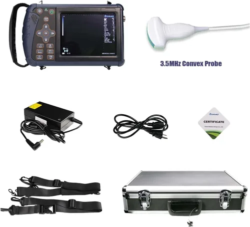 Vista 9 de DAWEI S1 máquina de ultrasonido veterinaria portátil 3.5MHz sonda convexa para animales de embarazo Perro cerdo cabra veterinario escáner
