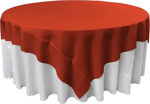 Vista 79 de LA Linen. Mantel cuadrado de popelina de poliéster