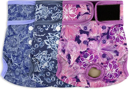 Vista 15 de Pañales para perras hembra, pañales reutilizables para perritos en celo, altamente absorbentes para la incontinencia de mascotas, con broches