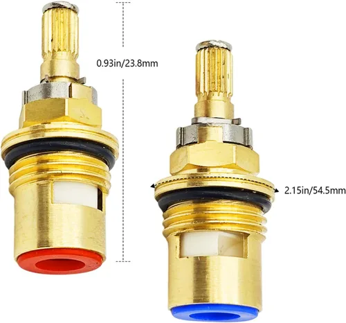 Vista 3 de Paquete de 2 cartuchos de válvula de cerámica compatibles con Kohler K-GP77005-RP K-GP77006-RP cartucho de grifo frío y caliente