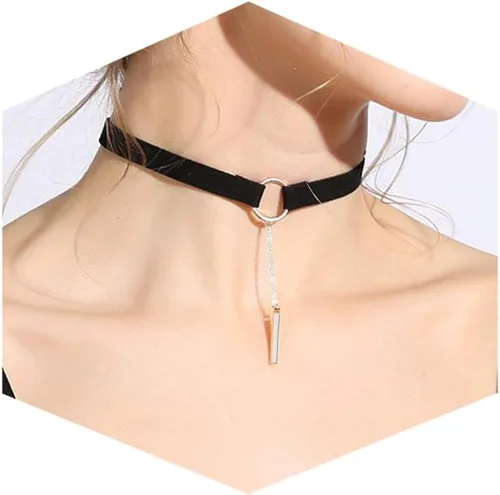 Vista 16 de Fesciory Black Necklace for Women, Adjustable Daily Goth Jewelry Gift Negro 1