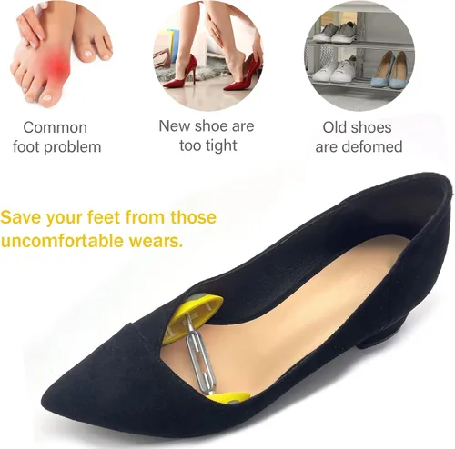 Vista 5 de Kupnos - 1 par de mini estiradores de zapatos para mujer, pies anchos, antideslizante, ajustable, ampliador de zapatos para mujeres y hombres