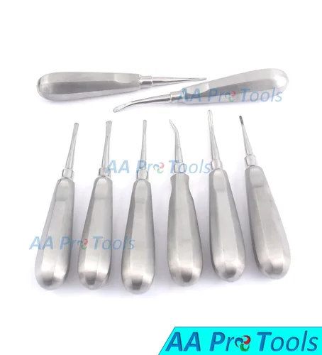 Vista 2 de AA PRO Alemán grado 8 PC cirugía dental recta extracción APICAL raíz punta elevador (juego de 8 cada uno) calidad A+
