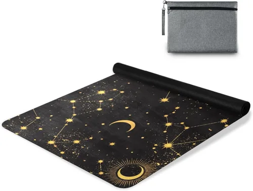 Vista 3 de Espacio Galaxy Constelación Yoga Mat Antideslizante Grueso Niños Eco Friendly Caucho Entrenamiento Plegable Yoga Mat Mujeres Ejercicio