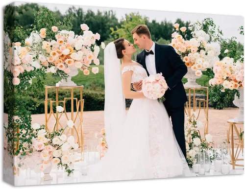 Vista 16 de Impresión personalizada de foto a lienzo, impresiones de lienzo enmarcadas personalizadas con tus fotos personalizadas para dormitorio, sala