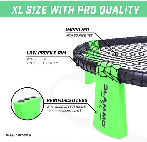 Vista 5 de GoSports Slammo XL Juego enorme red de 48 pulgadas, ideal para principiantes, jugadores más jóvenes o juegos en grupo