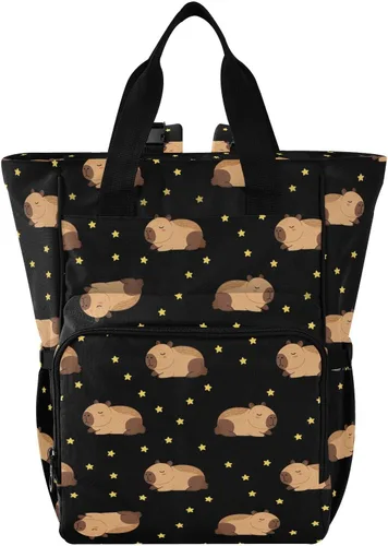 Vista 40 de Emelivor Bolsa de pañales con diseño de panal de abejas, con bolsillos aislados, bolsa organizadora de pañales para niños y niñas, unisex