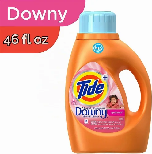 Vista 3 de Tide Plus con un toque de Downy April Fresh - Detergente líquido para la ropa, 29 coladas, 46 fl oz