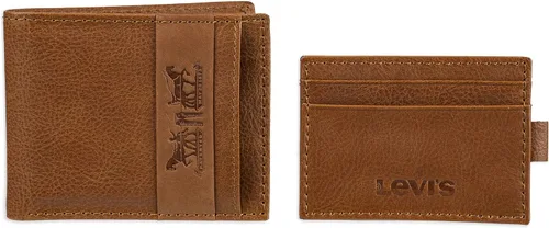 Vista 3 de Levis Billetera de RFID para hombre con funda extraíble para tarjetas color marrón talla única Bronceado talla única