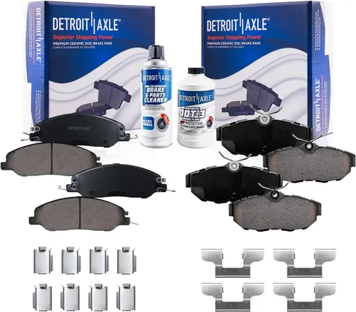 Vista 118 de Detroit Axle - Pastillas de Freno Traseras de Cerámica Izquierda Reemplazo de Pinza para Silverado Sierra Suburban 1500 Tahoe Yukon Escalade ESV EXT