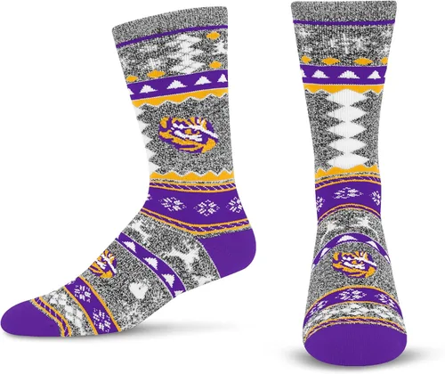 Vista 55 de For Bare Feet Ugly Holiday Sweater Crew Sock NCAA