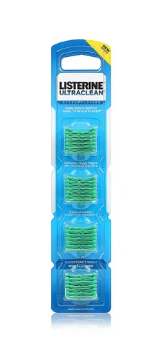 Vista 12 de Reach Paquete de hilo dental encerado y hilo dental de acceso ultrarrápido Listerine Eliminación efectiva de placa, sin PFAS Resistencia a