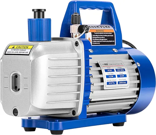 Vista 9 de VIVOHOME Bomba de vacío de aire de paletas rotativas de una etapa, 110V, potencia de 1/4 HP, 3.5 CFM con botella de aceite HVAC Vacuum Pump for