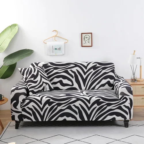 Vista 29 de HOOBUY Funda de sofá estampada, Funda elástica para sillón, funda de sofá biplaza con patrones para sillón con cojines de 2 plazas, Juego de sofá Bd