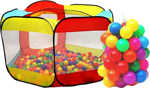 Vista 8 de Piscina de Pelotas para Niños Tienda Emergente Grande para Niños Pequeños - Juguetes de Regalo para Interior y Exterior para Bebés Niñas y Niños