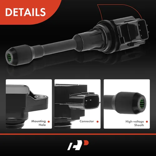 Vista 5 de Paquete de bobinas de encendido de motor A-Premium compatibles con Nissan Compatible con Versa 2012-2019, Versa Note 2014-2019, 1.6L 1.8L