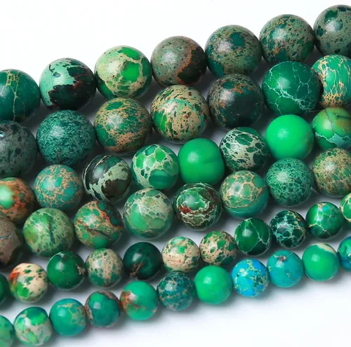 Vista 16 de Cuentas sueltas redondas de gemas naturales cuentas de piedra de energía de cristal para hacer joyas 15" (calcedonia afgana, 6 mm)