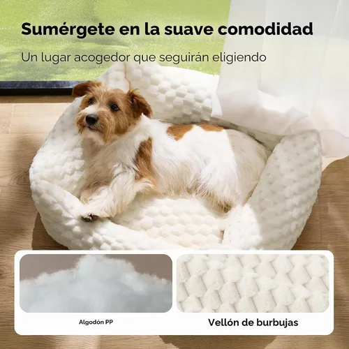 Vista 2 de Bedsure Camas lavables y esponjosas para perros pequeños y medianos, 25 Crema