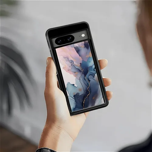 Vista 1710 de Compatible con Google Pixel 4A 5G Mobile Case Creative Acrylic Panel trasero Silicona Protección Grip especialmente diseñado para Google Pixel 4A 5G