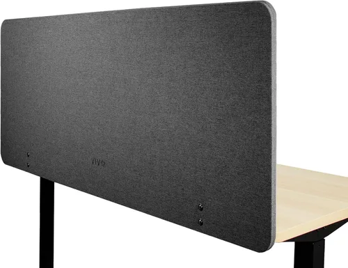 Vista 14 de VIVO Sistema de panel de privacidad de 71 x 24 pulgadas, divisor de escritorio de cubículo absorbente de sonido, división acústica, 2 paneles, gris