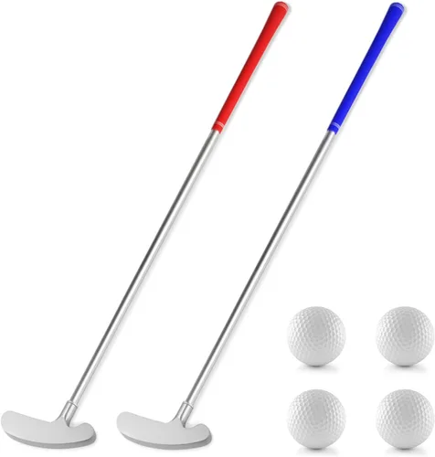 Vista 8 de Putters de golf, putters bidireccionales para hombres, mujeres, adultos, diestro/zurdo, juego de miniclub de golf para niños, adolescentes con 2