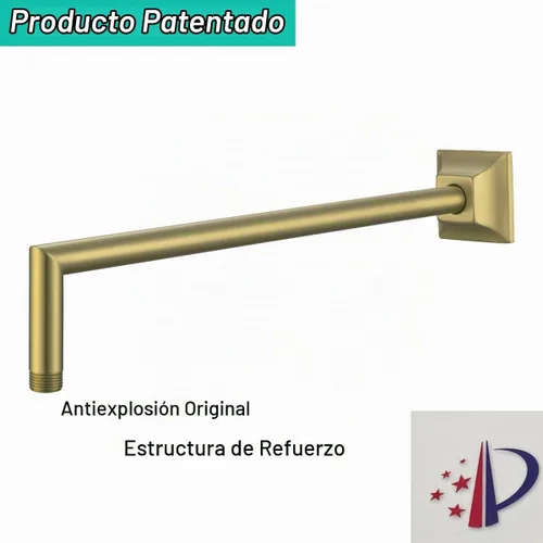 Vista 8 de SE91078-16BG - Brazo de ducha con brida, acero inoxidable cepillado de 16 pulgadas, brazo de extensión de cabezal de ducha montado en la pared