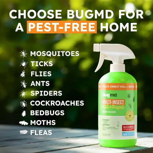 Vista 8 de BugMD Asesino y repelente de insectos seguro para mascotas Spray de aceite de menta para arañas, hormigas y cucarachas Spray de insectos