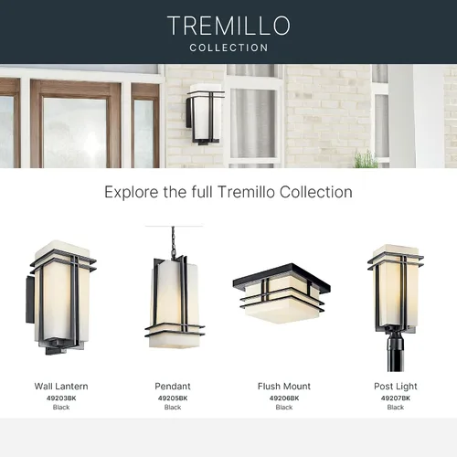 Vista 9 de Kichler lighting tremillo linterna luz de pared para exterior