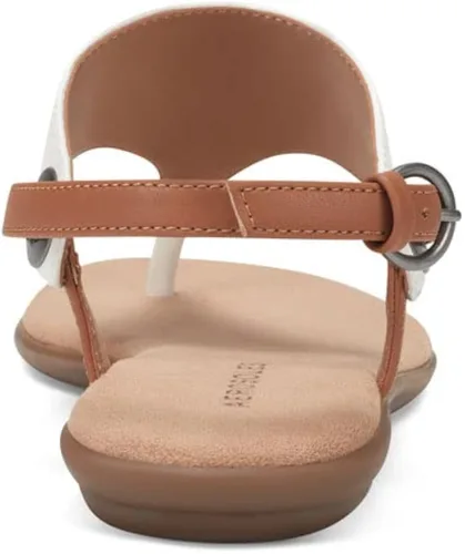 Vista 8 de Aerosoles Sandalia plana casual para mujer, Blanco