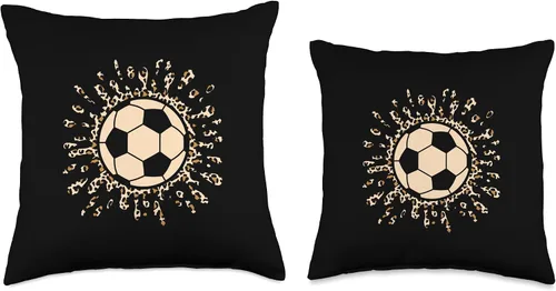 Vista 3 de Soccer Ball Cute Soccer Lover Women Girls Kids Throw Pillow