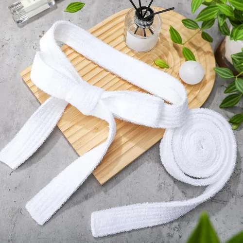 Vista 2 de Janmercy 2 Pcs Robe Belt Replacement Cotton Terry Cloth Hotel Bathrobe Belt Robe Tie for Women Men, 71 x 2 Inch
