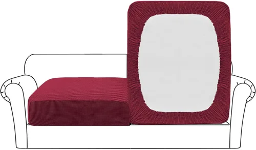 Vista 48 de Flamingo P Funda de cojín elástica de alta estiramiento para asiento de sofá, protector de muebles para sofá, funda de sofá suave y flexible