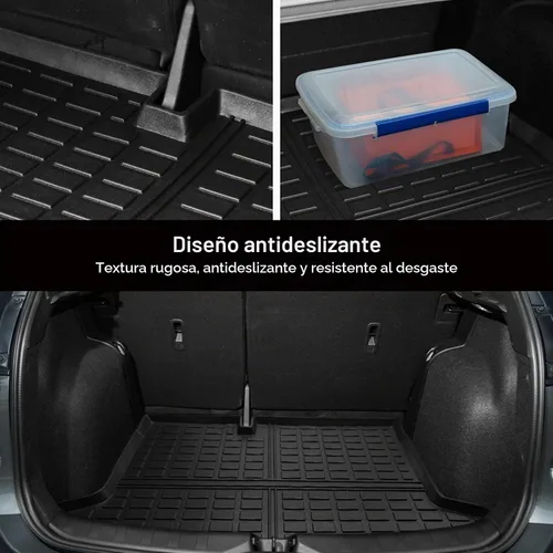 Vista 3 de Juego de alfombrillas de ajuste personalizado para todo tipo de clima de 2 filas y revestimiento de carga para maletero, compatible con accesorios