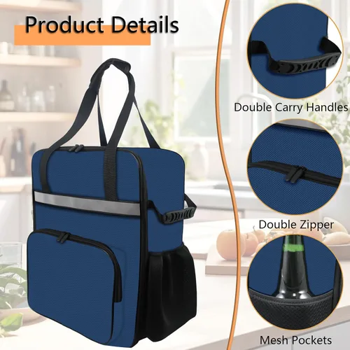 Vista 3 de Bolsa de transporte para máquina de helados Ninja CREAMi, portátil para exteriores, bolsa de viaje con diseño de apertura frontal, bolsa de máquina