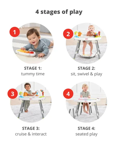 Vista 3 de Centro de actividades Skip Hop para bebés, con tres estaciones, multifunción, para niños de 4 meses