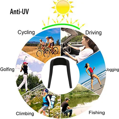 Vista 7 de Chal de enfriamiento para mujer con agujero para los dedos cómodo y transpirable antirayos UV protección solar para mujer