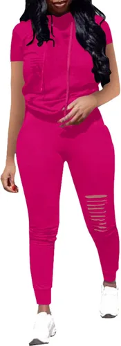 Vista 2 de Nimsruc - Conjunto de dos piezas para mujer, sudadera de manga larga, sudadera casual