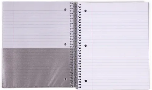 Vista 3 de Mintra Office Cuadernos de Espiral Duraderos, 5 Materias (Hielo Ártico, Rayado Universitario 1pk)