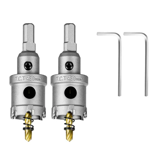 Vista 57 de SALI Kit de sierra perforadora TCT de 1 pulgada (1.024 in) con punta de carburo de tungsteno con broca piloto chapada en titanio para metal, acero