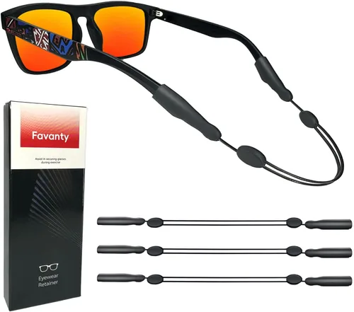 Vista 11 de Correa deportiva para lentes de sol, correa ajustable para lentes de sol, soporte para lentes para niños, mujeres y hombres, soporte para anteojos