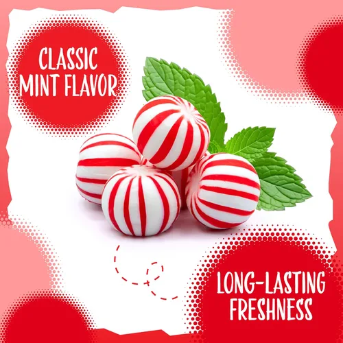 Vista 5 de Bolitas de menta jumbo de 2 libras Caramelo duro con sabor clásico a menta Caramelo antiguo para bufés de vacaciones y cuencos de oficina