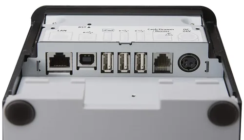 Vista 4 de Star Micronics mC-Print3 - Impresora térmica POS Ethernet (LAN) / USB / Lightning de 3 pulgadas con CloudPRNT, hub periférico, cortador y fuente