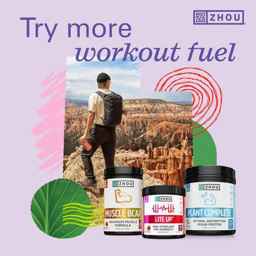 Vista 5 de Zhou Creatina - Monohidrato de creatina en polvo para mujeres y hombres, puro, sin sabor, suplemento vegano de fuerza muscular para tu